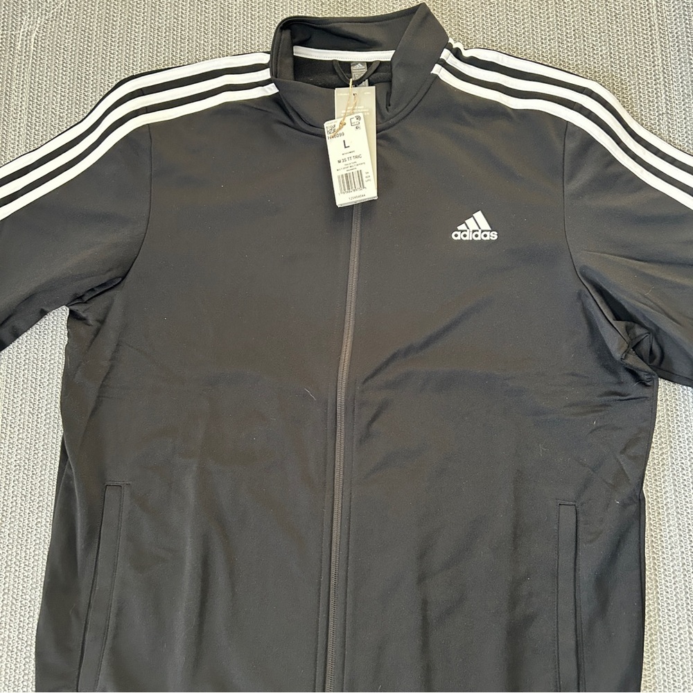 Adidas Men's Essentials 3-Stripes Tricot Track Jacket. Large‎